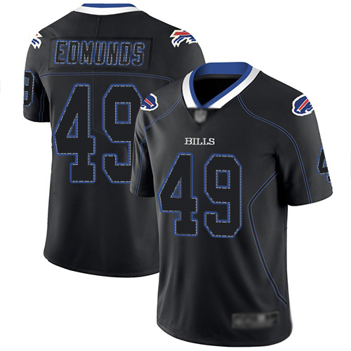 Men Buffalo Bills #49 Tremaine Edmunds Limited Black Lights Out Black Rush NFL Jersey->youth nfl jersey->Youth Jersey